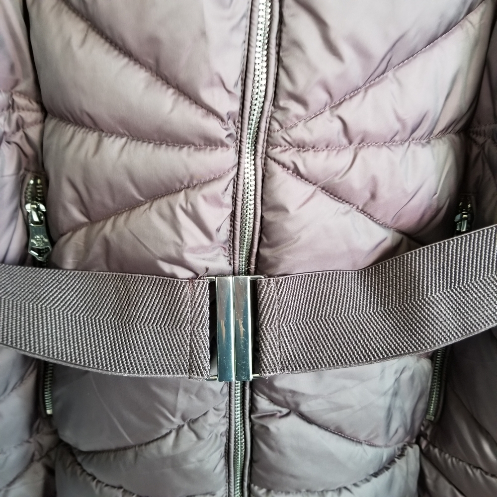 Nanette Lepore Hooded Puffer Coat Belted Size 1X NWT - Picture 5 of 10